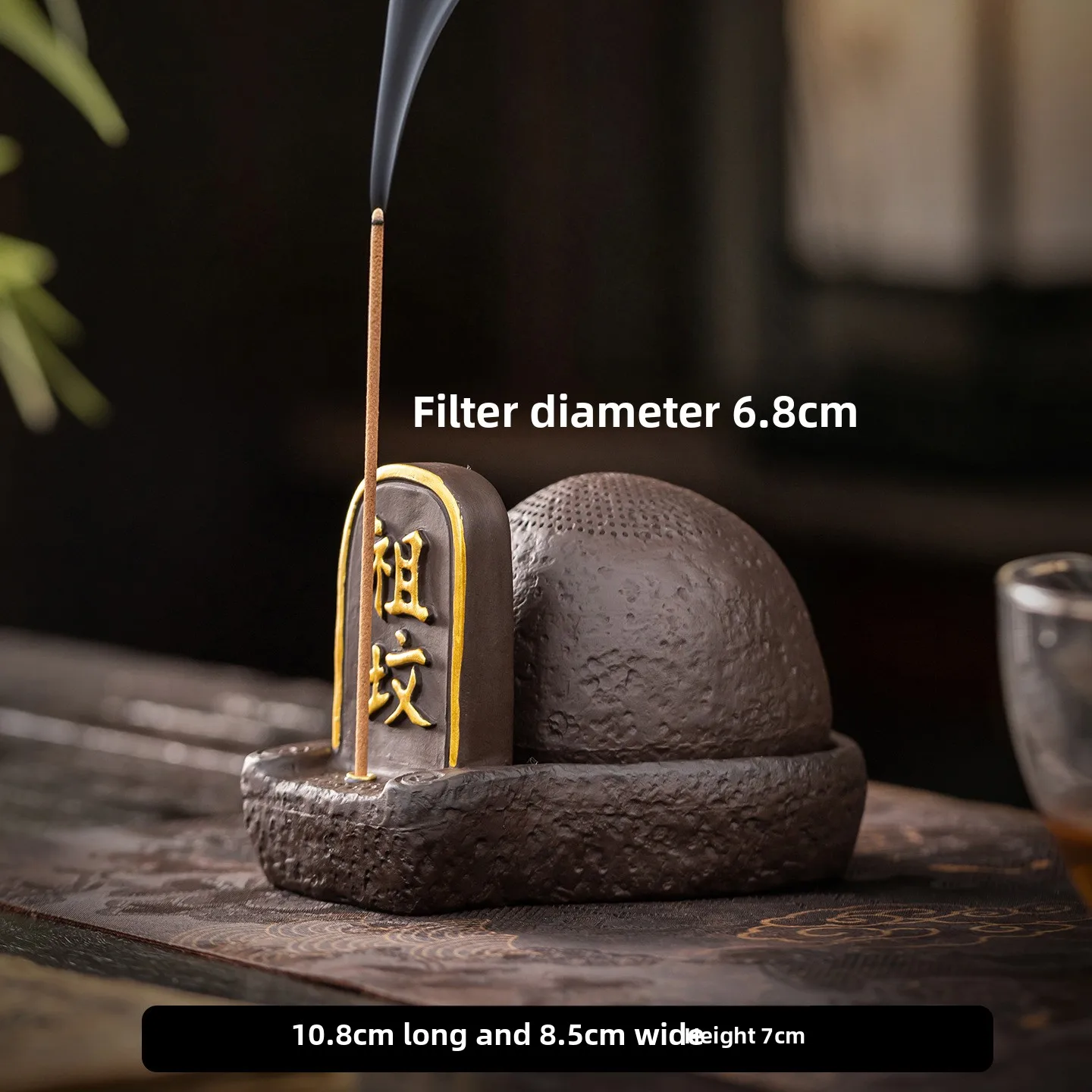 Chinese Purple Clay Zen Incense Burner Retro Zisha Censer Ornament For Tea Room Study Classical Home Desktop Aroma Decor