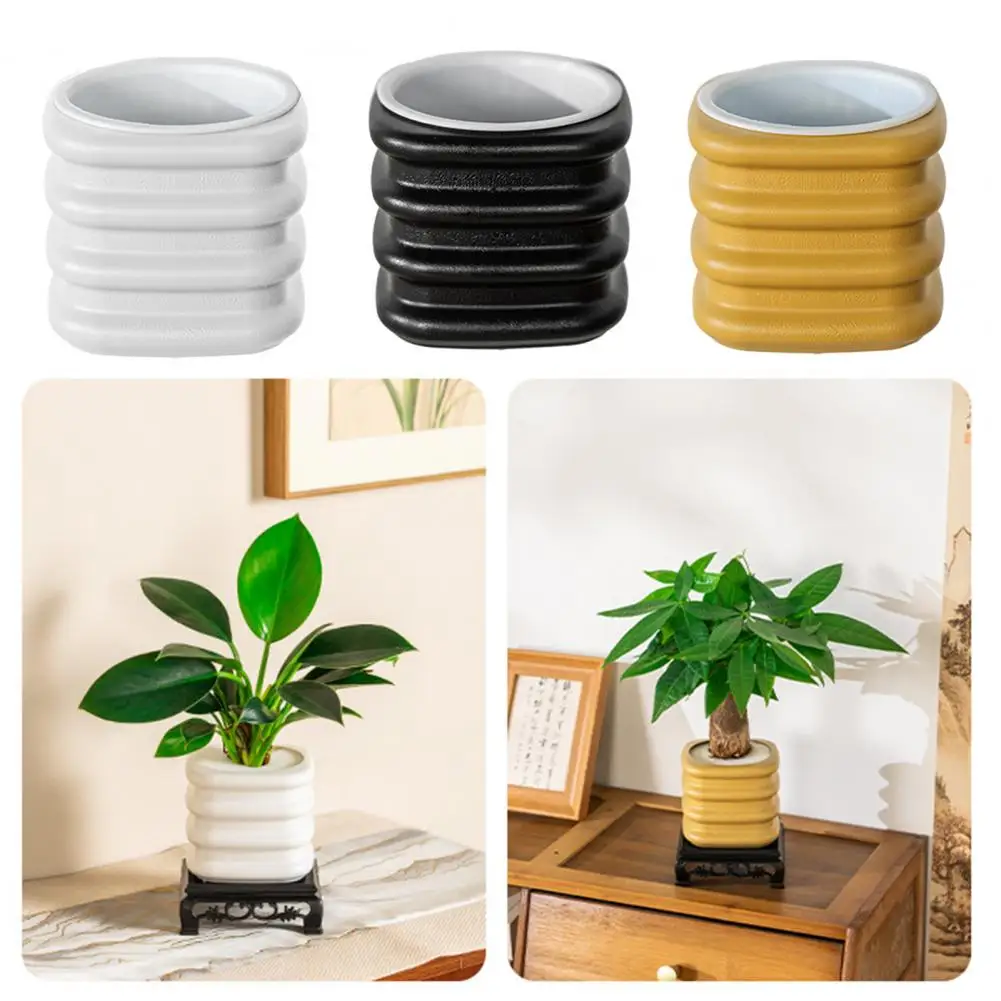 Indoor Plant Container Hydroponic Flower Pot with Self-watering System Minimalist Pe Planter for Indoor Plants Decorative