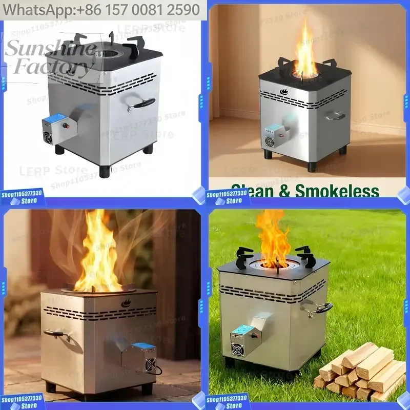 Hot Sale High Efficiency Gasification Wood Burning Stove with Thick Steel Chamber for Indoor Use
