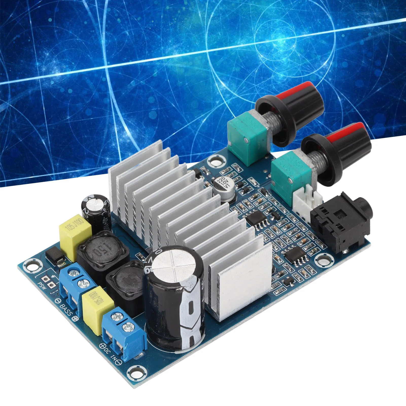 

Цифровая плата усилителя мощности, 100 Вт, модуль усилителя басов для сабвуфера, для самостоятельной сборки акустических систем, 12-24 В