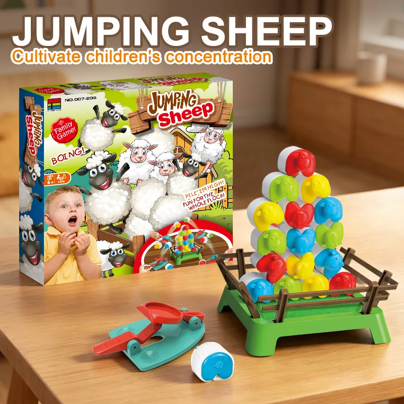 Interactive Jumping Sheep Tabletop Board Game for Kids - Family Party Game for Parent-Child Play Skill Development