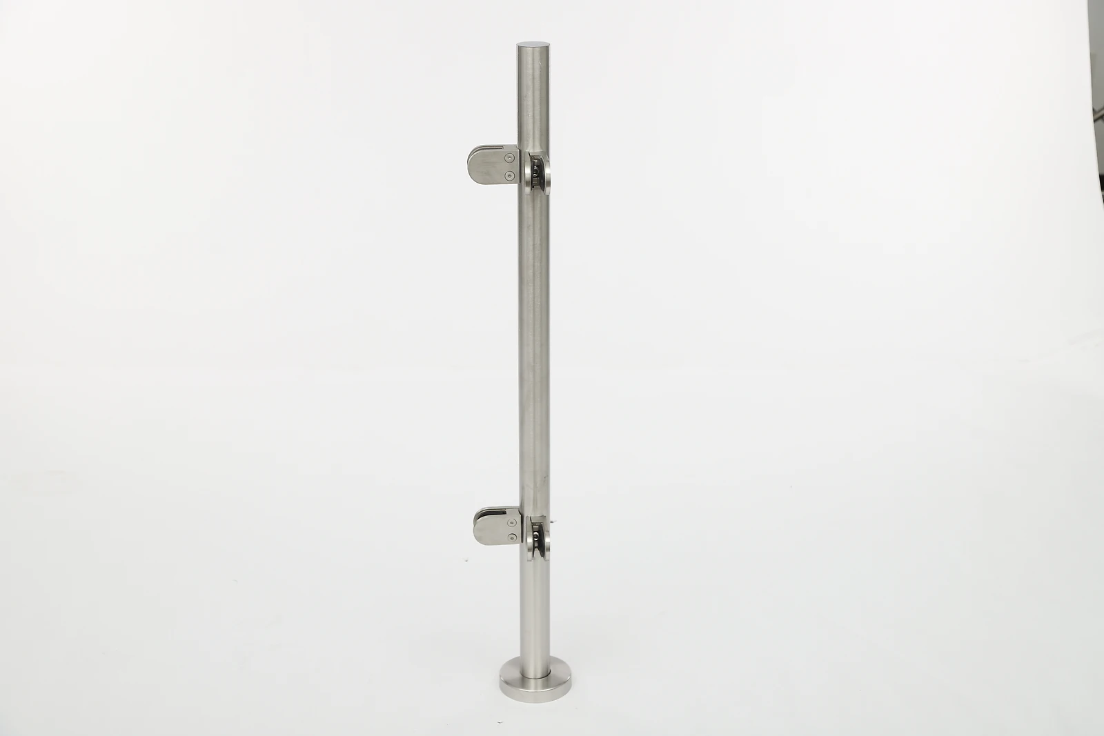 316 ステンレス鋼手すりポスト、装飾カバー付き、耐食性、安定したガラス保持、高さ 90cm
