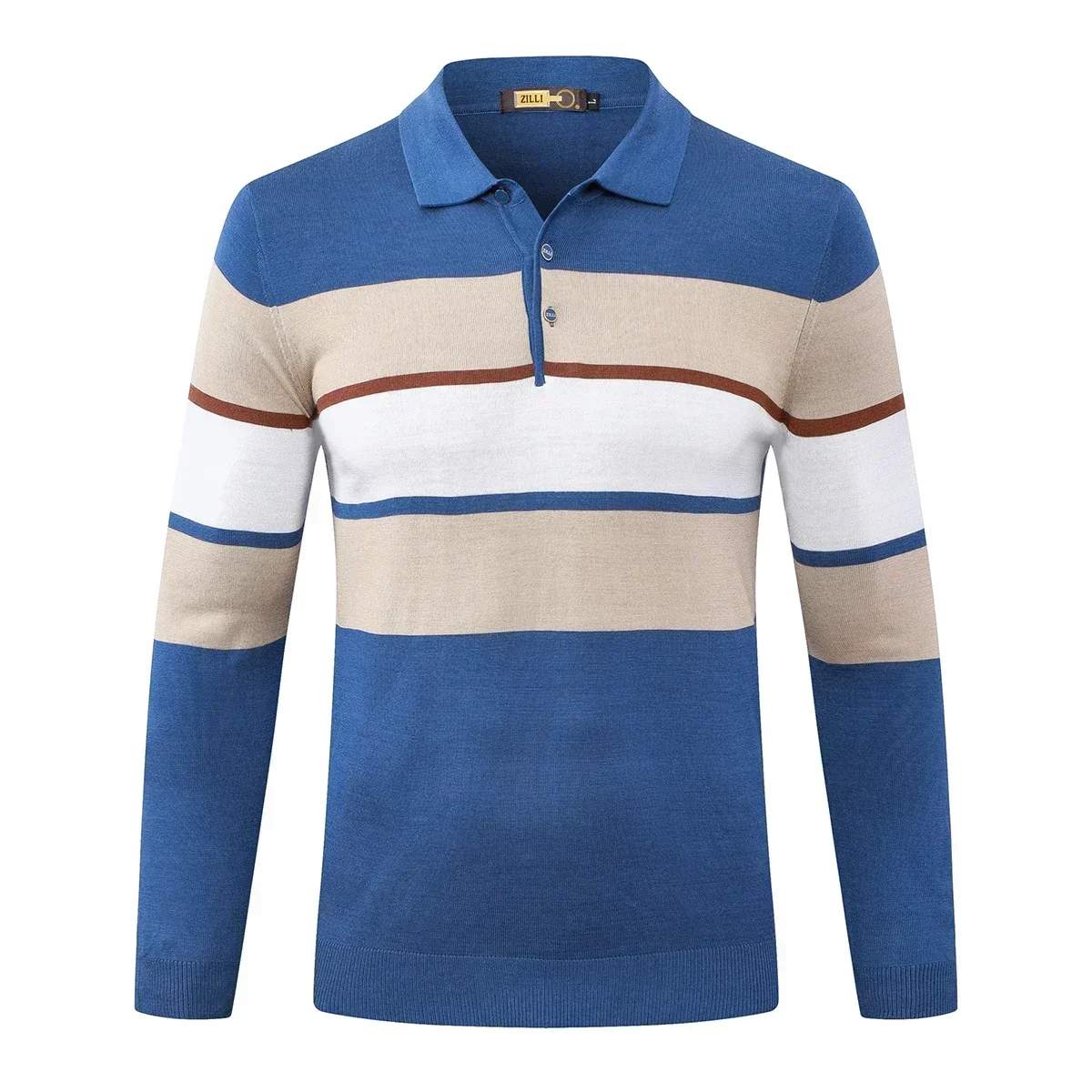 

BILLIONAIRE BLSK CPRT Sweater wool men's 2025 new warm Stripe button straight knitting elastic high quality big size M-5XL