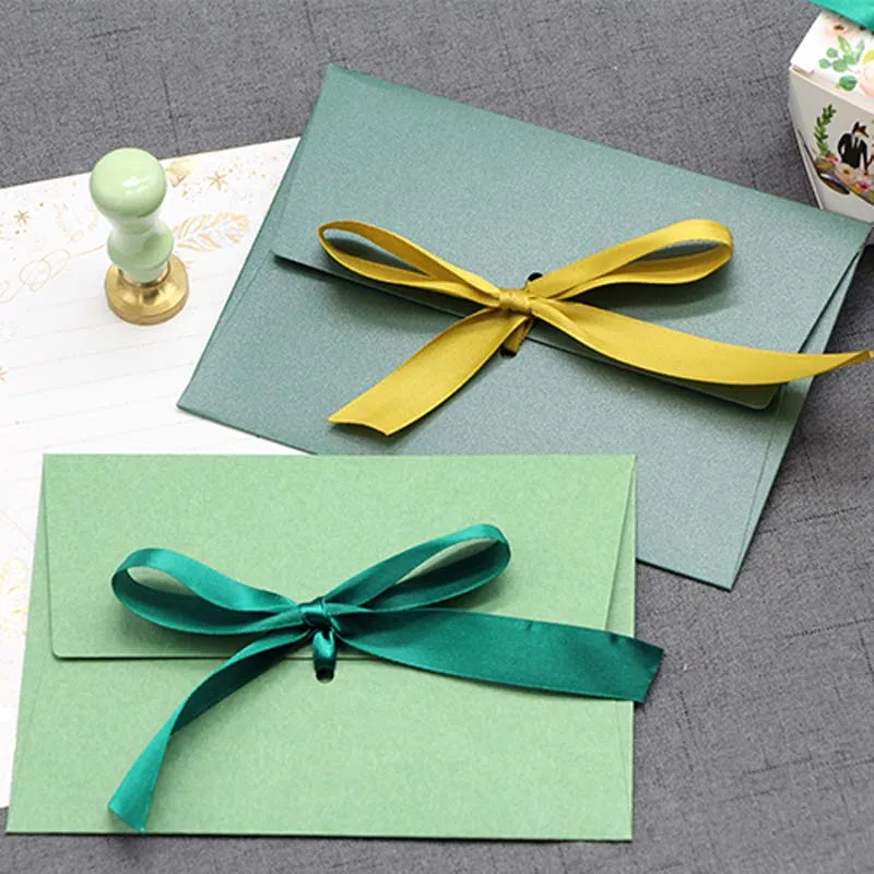 40pcs/lot Silk Ribbon Solid Color Envelopes Packaging, European Nenvelopes, Silk Scarves, Masks and Gift Packaging