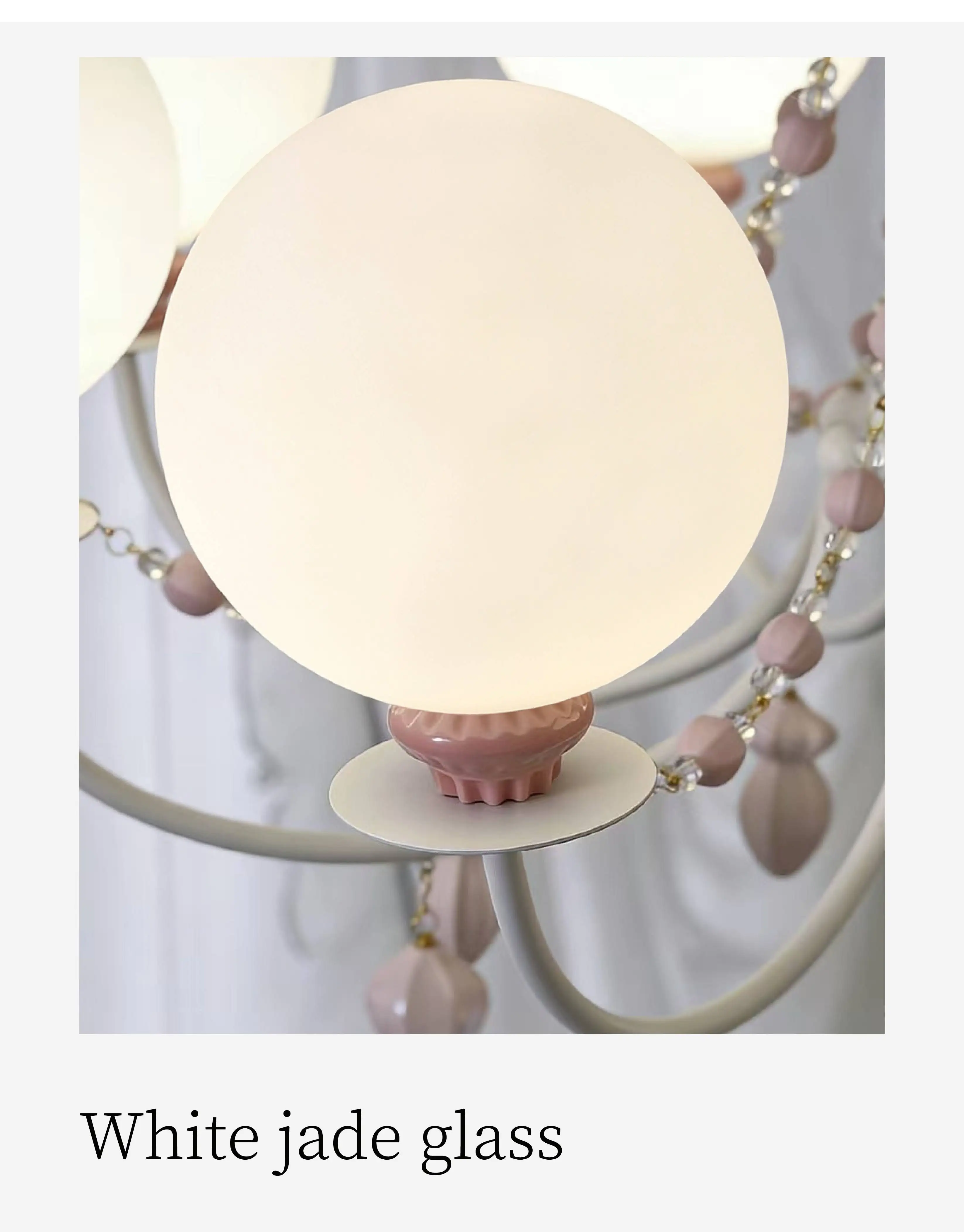 Nordic Creamy LED Chandelier Romantic French Ceramic Pendant