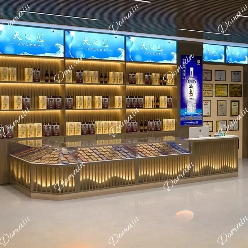 N81 Display Supermarket Convenience Commissary Checkout Page Glass Corner Multifunctional Corner Integrated Combination