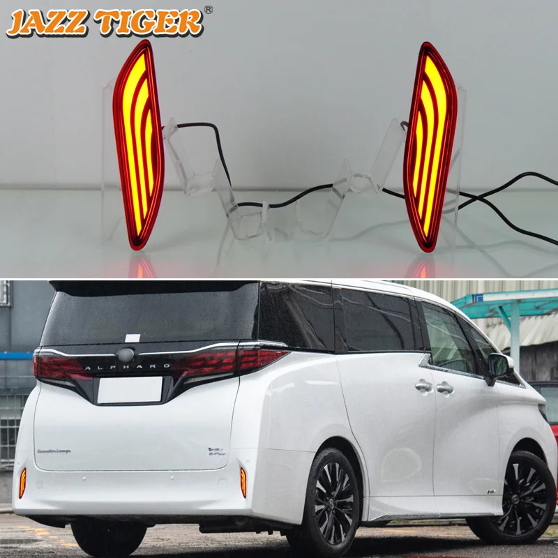 

Автомобильные аксессуары, фонарь заднего бампера для Toyota Alphard 2023 2024, индикатор автосигнала, Светодиодный отражатель, Тормозная лампа