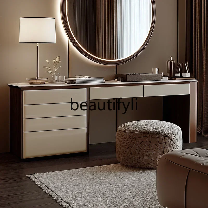 

Slate dresser chest integrated dressing table light luxury high-end bedroom dressing table