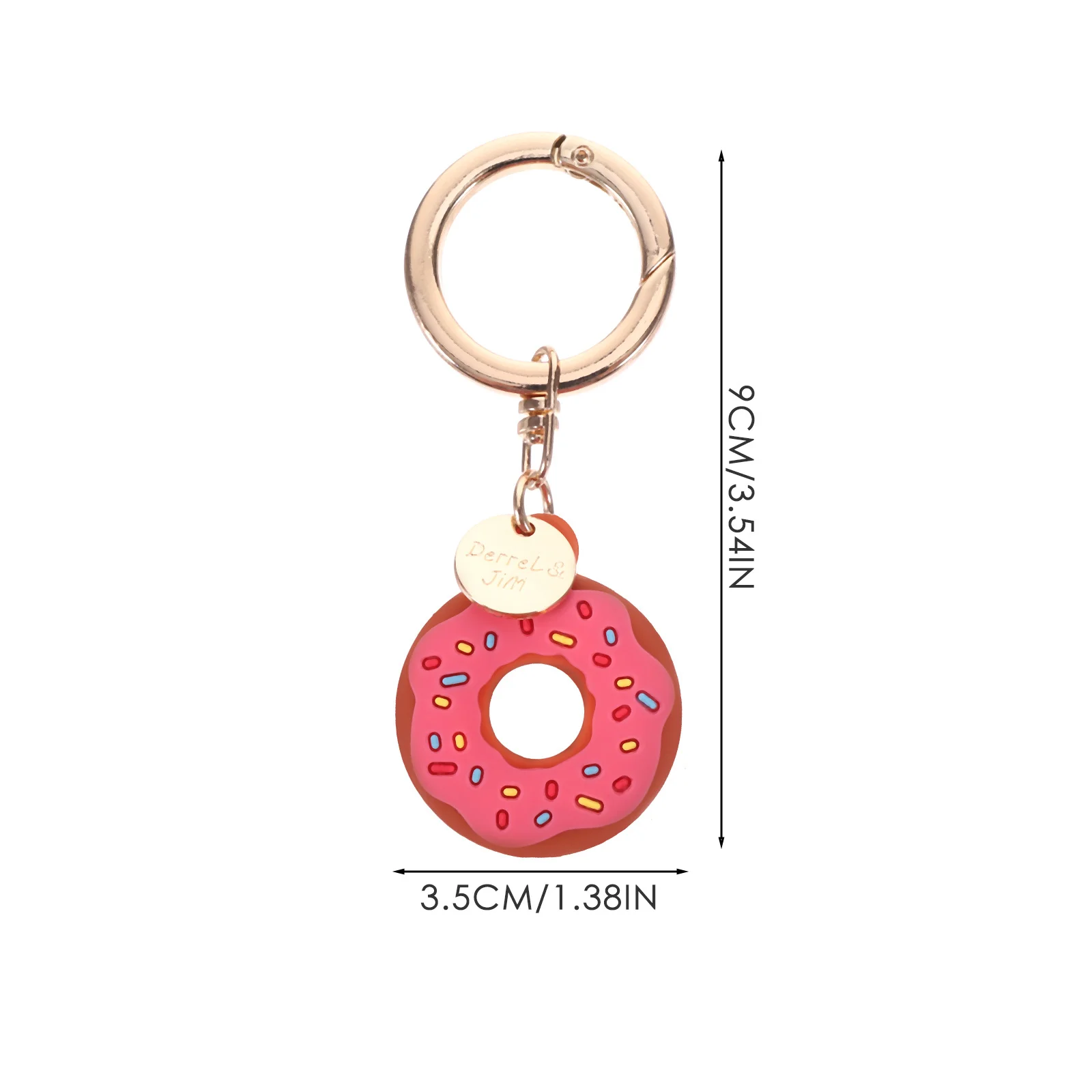 

1Pcs Silicone Soft Shell Adorable Doughnut Shape Protective Case Lightweight Anti-Scratch Cover for Key Chain Pet