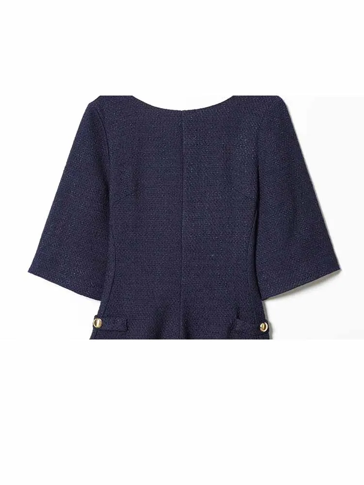 HH nouvelle femme été tendance mode col en V sans manches à pois motif décoration fronde robe courte femme douce robe Sexy