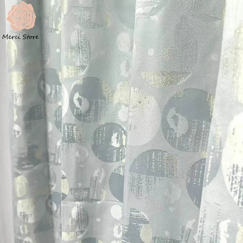 

Merci Store Foreign Trade Export Finished Luxury Semi Blackout Curtains for Bedroom Living Room Balcony Drapes Special Offer