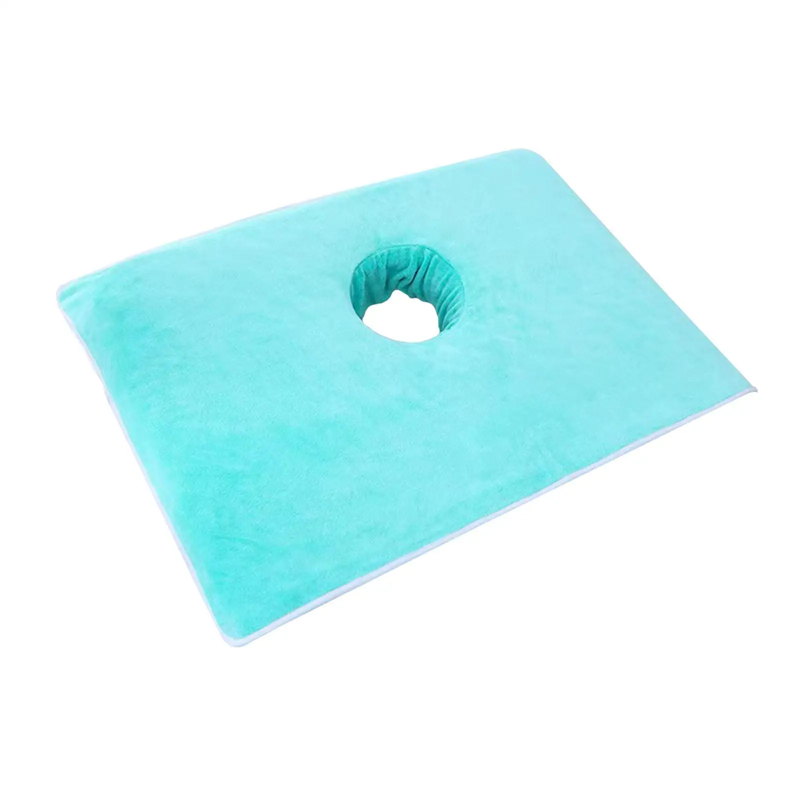 Absorbent Microfiber Massage Towel Face Hole Table Cover Soft Gentle Touch for Spa Beauty Bed Use