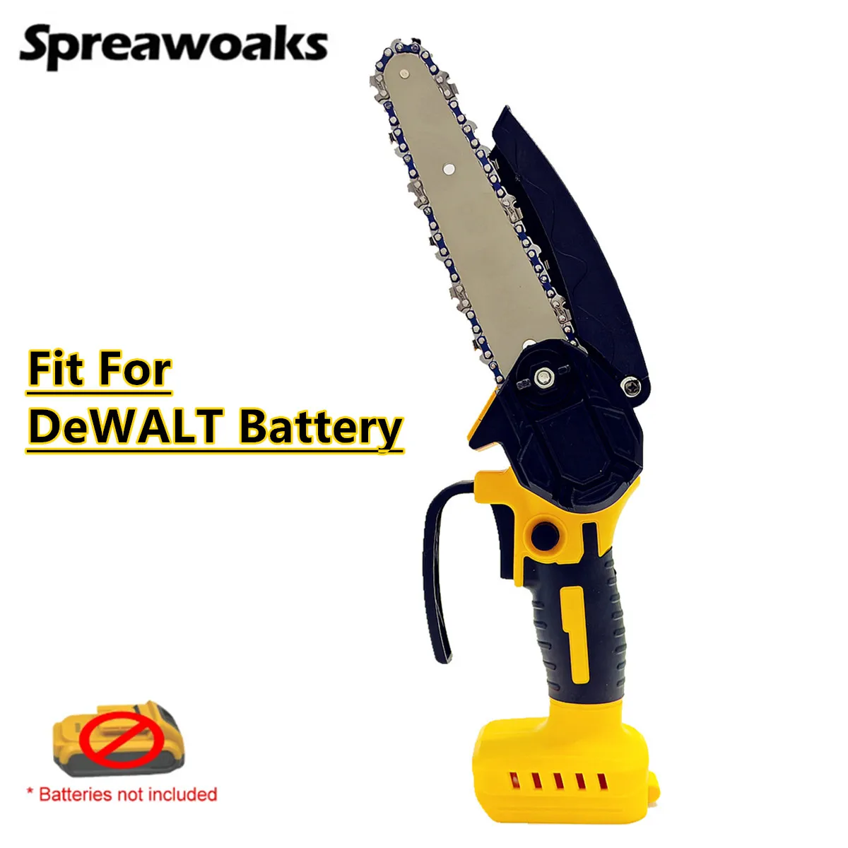 Serra Elétrica sem Fio Chain Saw Poda Corte Jardim Carpintaria Ferramentas Elétricas para Bateria De18v