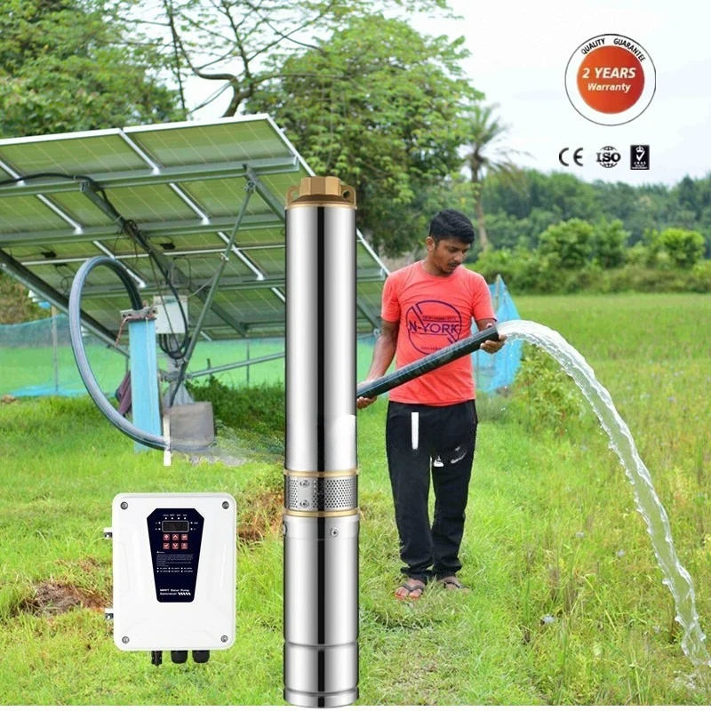

Solar Water Pump Submersible Borehole Pump Brushless 135m Deep Well Solar Water Pump for Agriculture