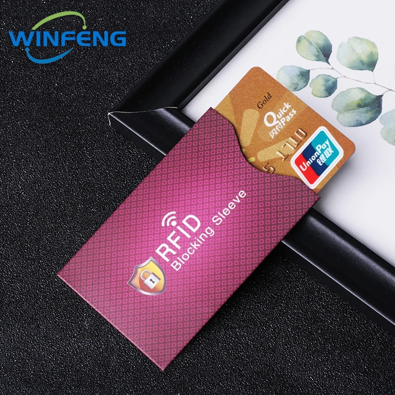 50Pcs Anti RFID Wallet Blocking Reader Lock Bank Card Holder Id Bank Card Case Protection Metal Credit NFC Holder