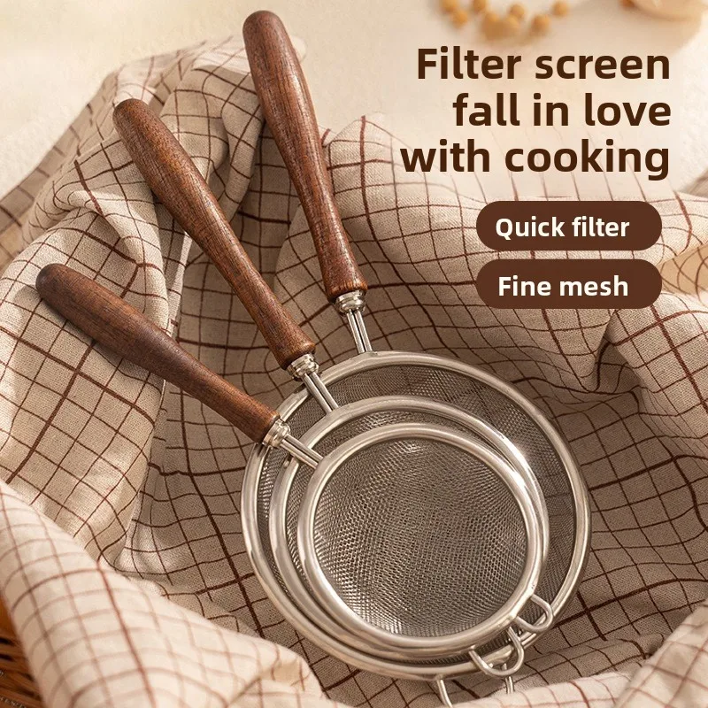 

Household Kitchen304Soy Milk Filter Sieve Baby Food Supplement Ultra-fine Strainer Juice Filter Residue Separator Small Colander