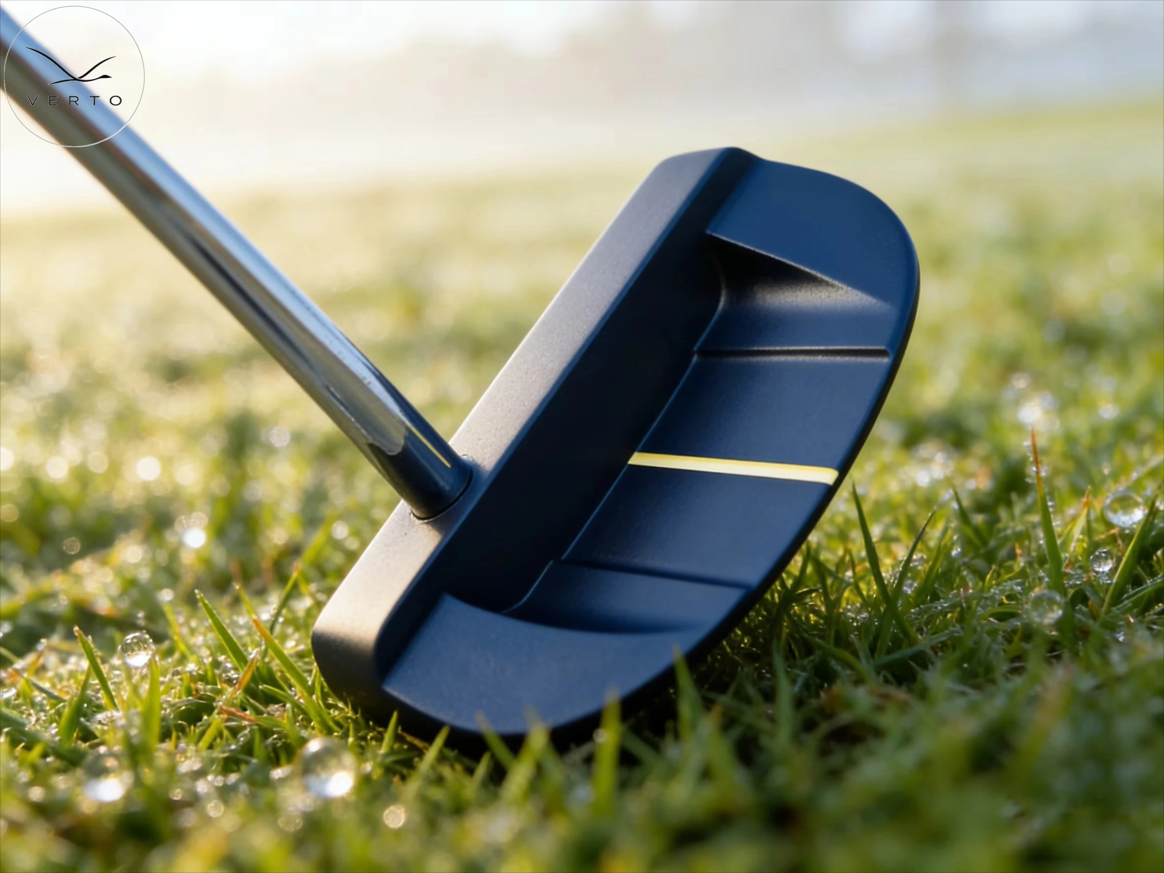 Matte Navy Blue Mallet Golf Putter Stainless Steel CNC Milled Precision Face with Ergonomic Grip Design