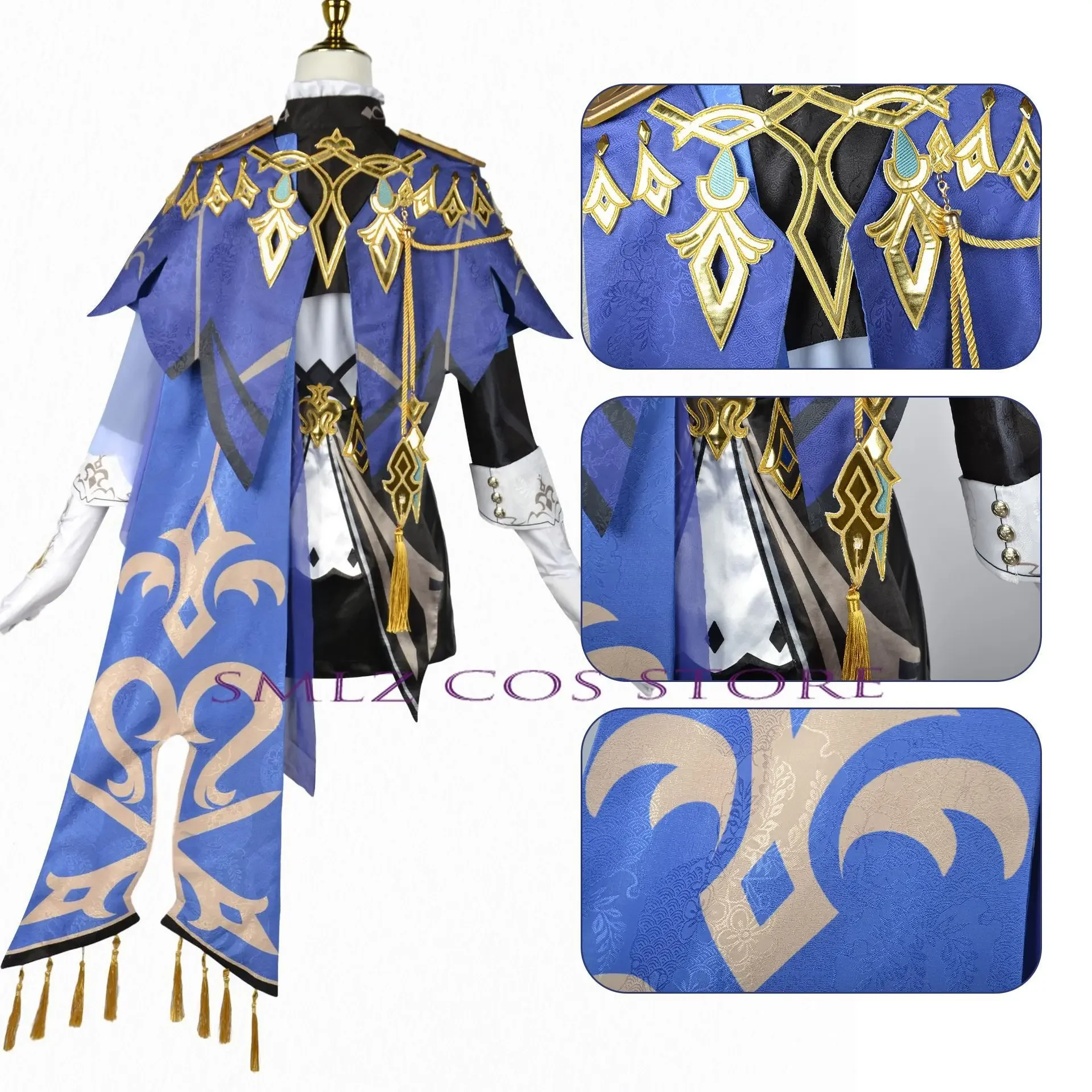 Uniforme Cosplay Anime para Mulheres, Cosplay de Impacto de Alta Qualidade, Traje Clorinde, Vestido, Peruca, Chapéu, Cos, Roupa de Halloween