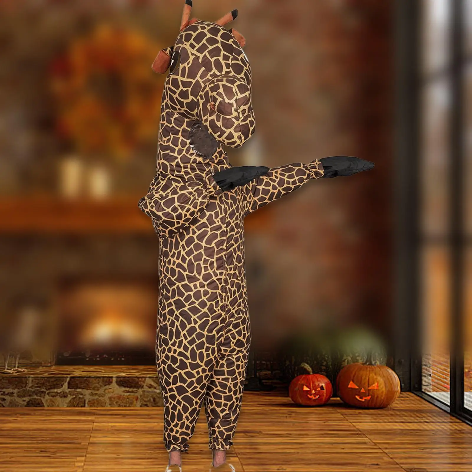 

Надувной костюм жирафа, забавные носимые милые украшения на Хэллоуин для праздника, карнавала, вечеринки, реквизит, маскарад