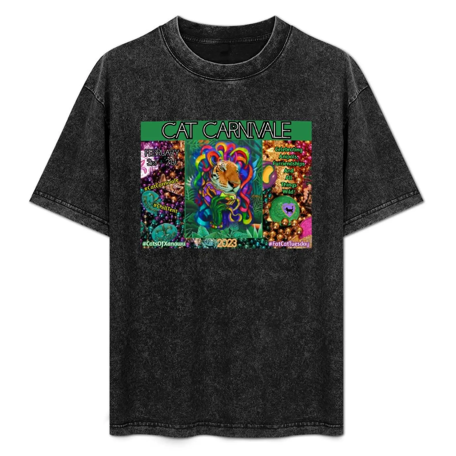 

Cat Carnivale 2023 T-Shirt Plus Size Outdoor Casual Top