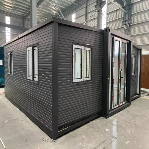 Customized Expandable Double Wing Folding Room Prefab Container House For Rapid Installation Construction Offices Hot Sale