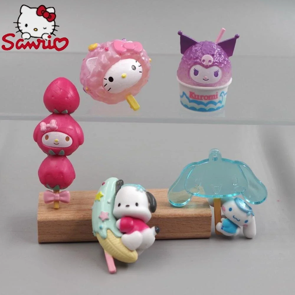 

Фигурка Hello Kitty Sanrio 4 см My Melody Summe, аниме Kawaii Melody Kuromi Cat, экшн-коллекция материалов, подарок для детей