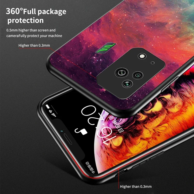 New Style For Poco M6 Pro X6 F5 M5s LUXURY Case Redmi Note 13 Pro 4G 5G Tempered Glass Back Panel for Xiaomi Black Shark 5 13C 1