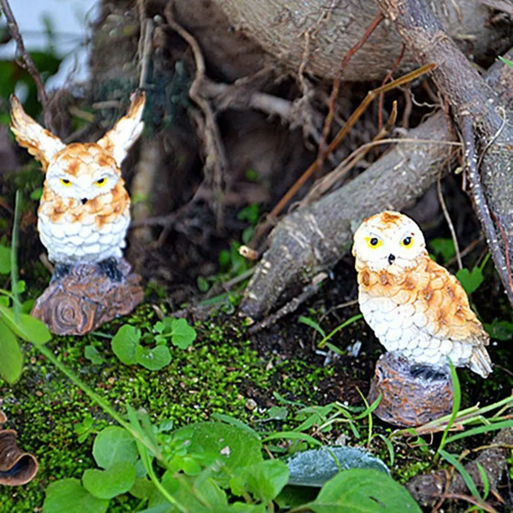 Multipurpose Owl Owl Figurine Resin Simulation Resin Crafts Weatherproof Garden Accessories Outdoor Courtyard