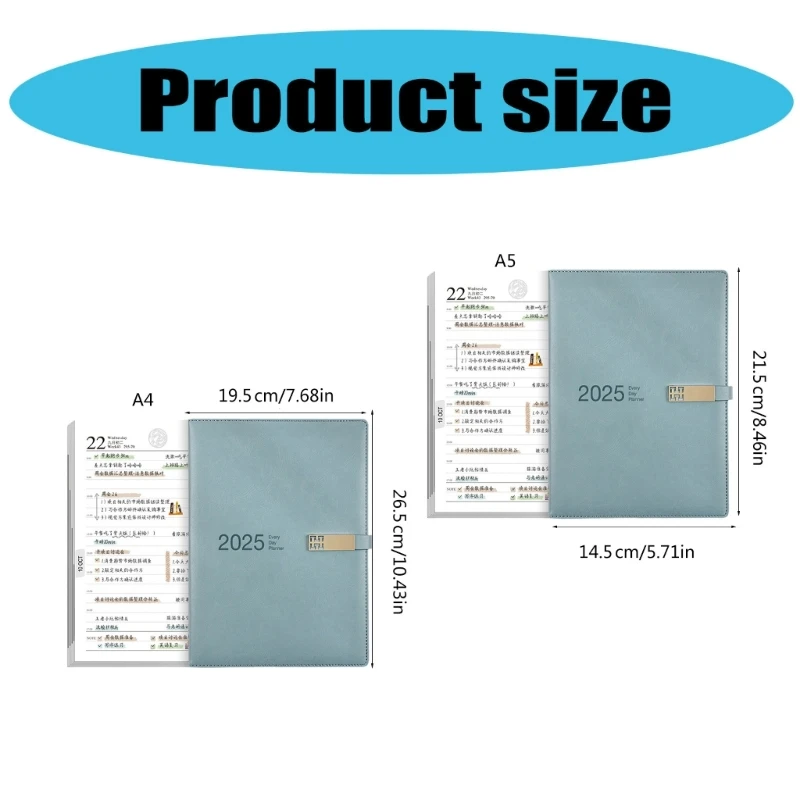 2025 مخطط يومي للرجال والنساء، يوم واحد لكل صفحة، 2025 دفتر مخطط أكاديمي