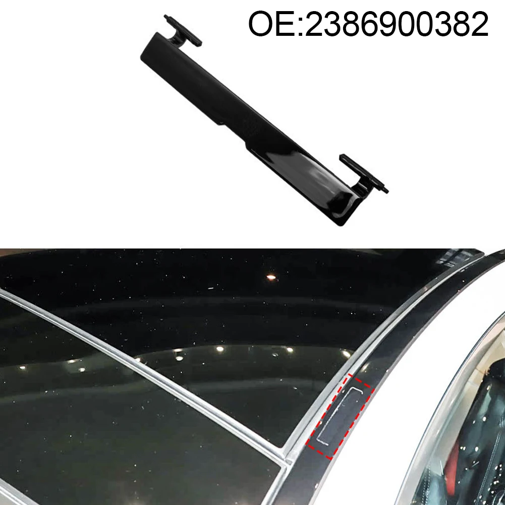 Car Customization Roof Trim Cover ABS Material Vehicle Enhancement Weather Resistant Black Matte Finish Easy Installation