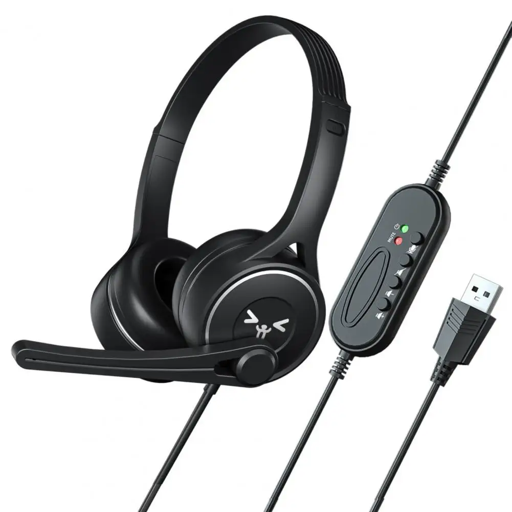 

SY-G30 Wired Headphone Comfortable Noise Reduction Over-Ear Computer Headphone with Microphone for Online Course