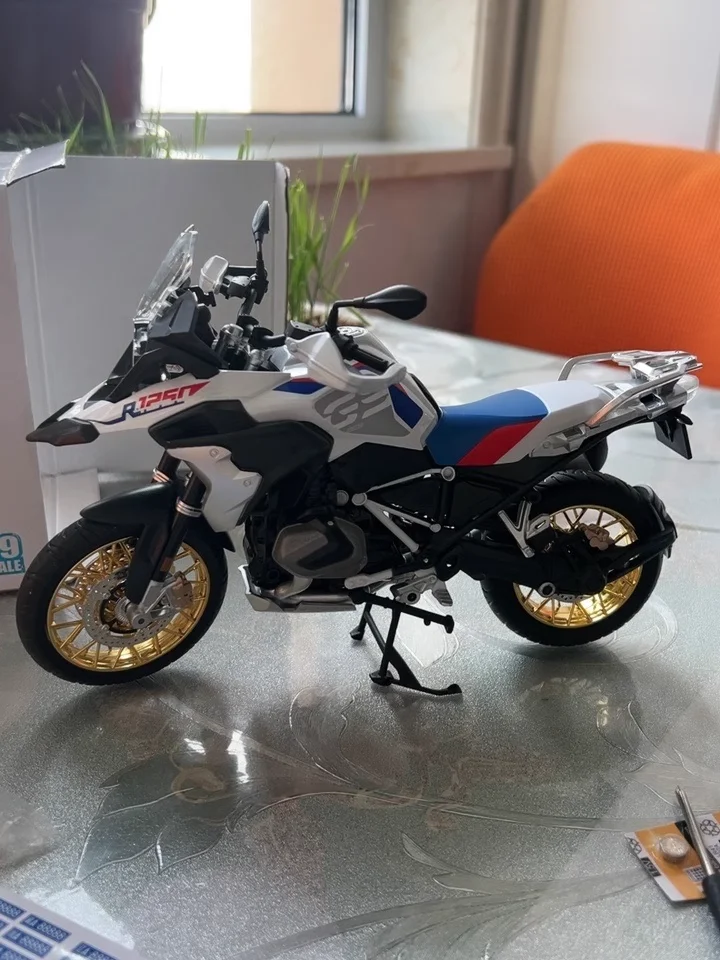 1/9 Auto Model Bmw 1250adv Adventure Motorcycle Model Legering Simulatie Collectie Figuur Kamer Ornament Kinderen Verjaardag Speelgoed Gift