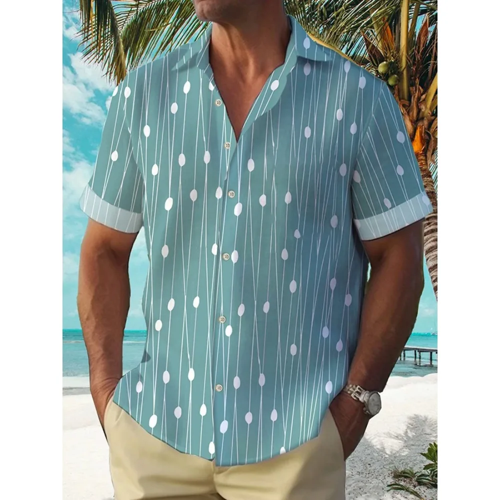 Casual Holiday Style Lapel Men Shirt 3D Print Man/Women Fashion Short Sleeves Shirts Button Streetwear Oversized Unisex Clothing