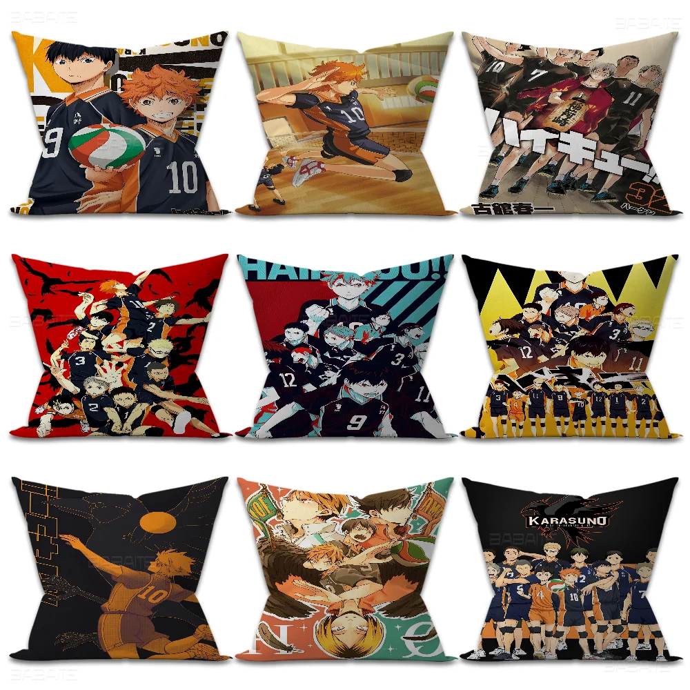 Japanese Cartoon Haikyuu Pillow Cover Design Cushion Cover Decor Holiday Decorati