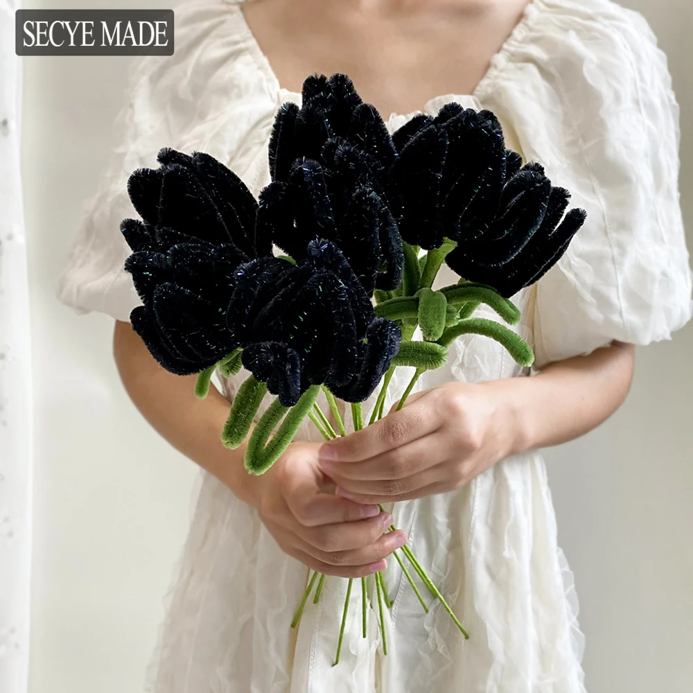 

1PC Tulip Simulation Flower Fake Flowers Decoration for Living Room Luxury High-end Artificial Flower Arrangement Decoration K89