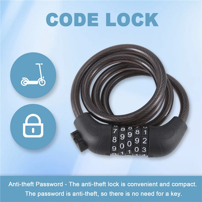 Anti-Theft Portable Code Lock For Ninebot Max G30 For Xiaomi M365 Electric Scooter Lock Accessories
