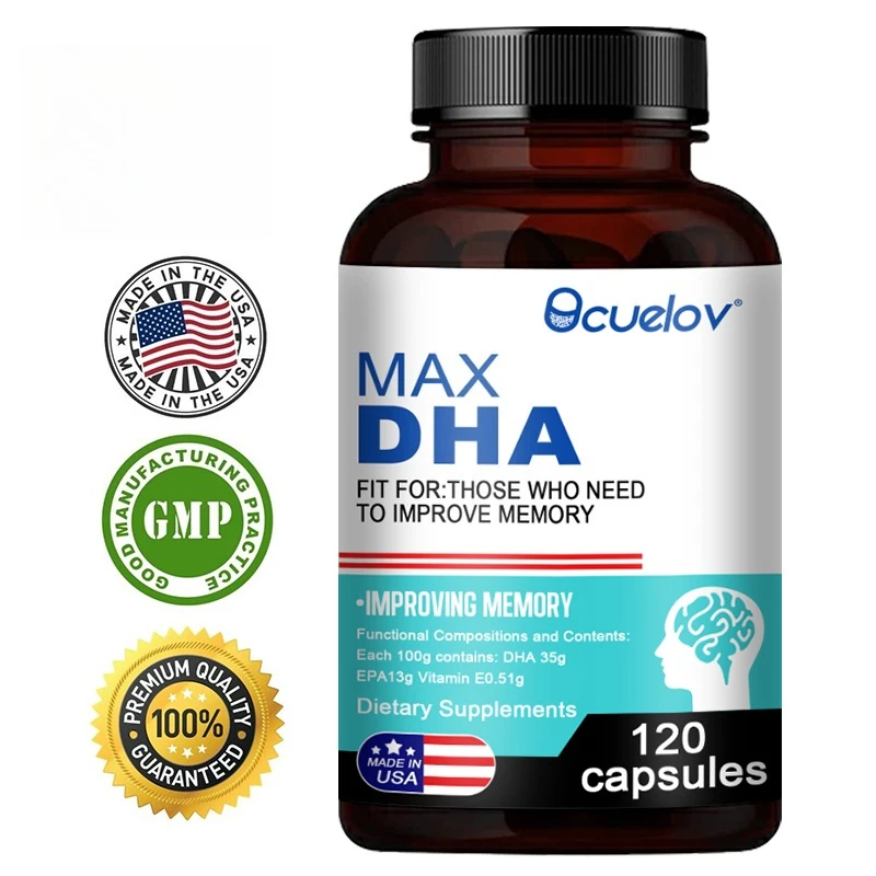 

Omegae 3 DHA Capsules Support Brain and Eye Health - Contains EPA, DHA and Vitamin E for Heart Health, Suitable for Adults