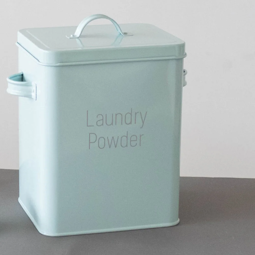 

Iron Storage Containers for Food Laundry Powder Bucket Rice Pet Food Flour Kitchen Supplies Sturdy Easy Clean