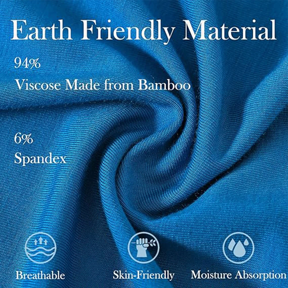 ZONBAILON Mens Sexy Bulge Enhancing Boxer Underwear Bamboo Viscose Tagless Smooth Trunks Underpant