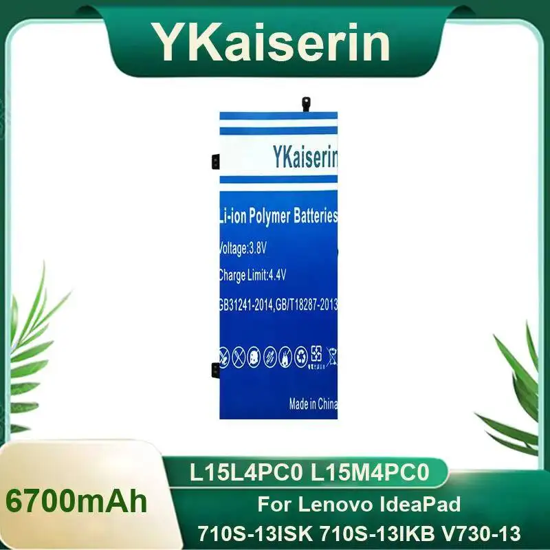 For Lenovo Ideapad 710S-13ISK 710S-13IKB V730-13 L15L4PC0 L15M4PC0 6700mAh Long Lasting Fast Shipping Laptop Battery