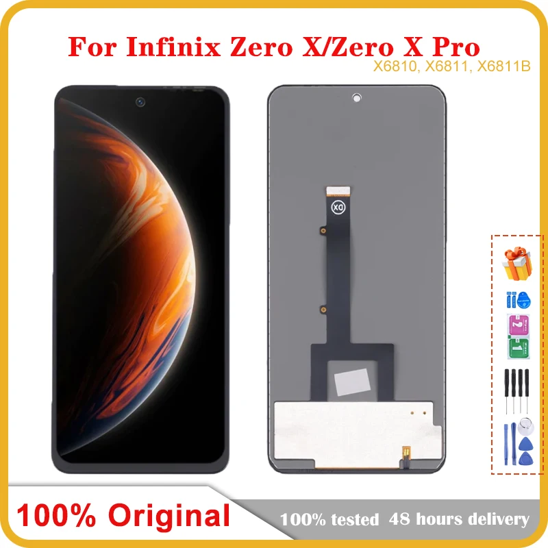 

6.67'' Original AMOLED For Infinix Zero X Pro ZeroX Pro X6810 X6811 X6811B LCD Display Touch Screen Digitizer Assembly