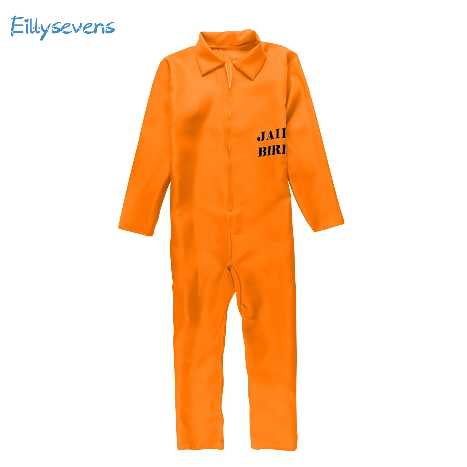 Prisoner Cosplay Costume Jumpsuits Adult Men Orange Prison Uniform Cosplay Masquerade Party Costume Props Uniform Costume