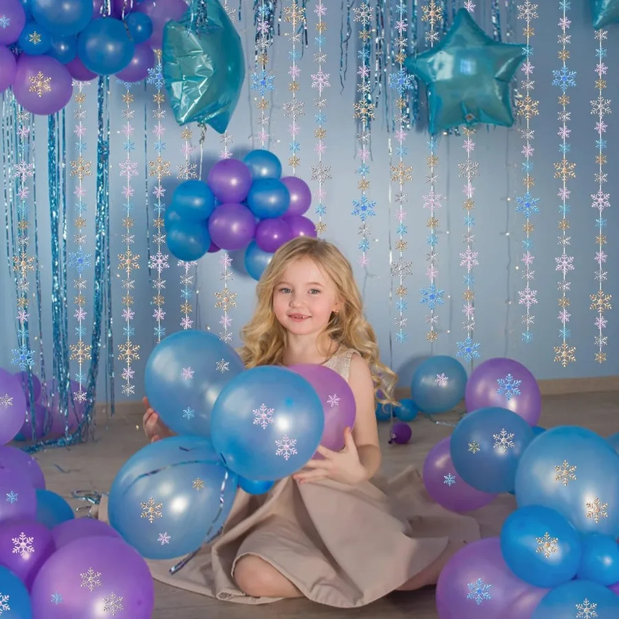 500 قطعة من رقاقات الثلج DIY لشتاء العجائب المجمدة لتزيين طاولة الحفلات وعيد الميلاد DIY كرافت ذهبي