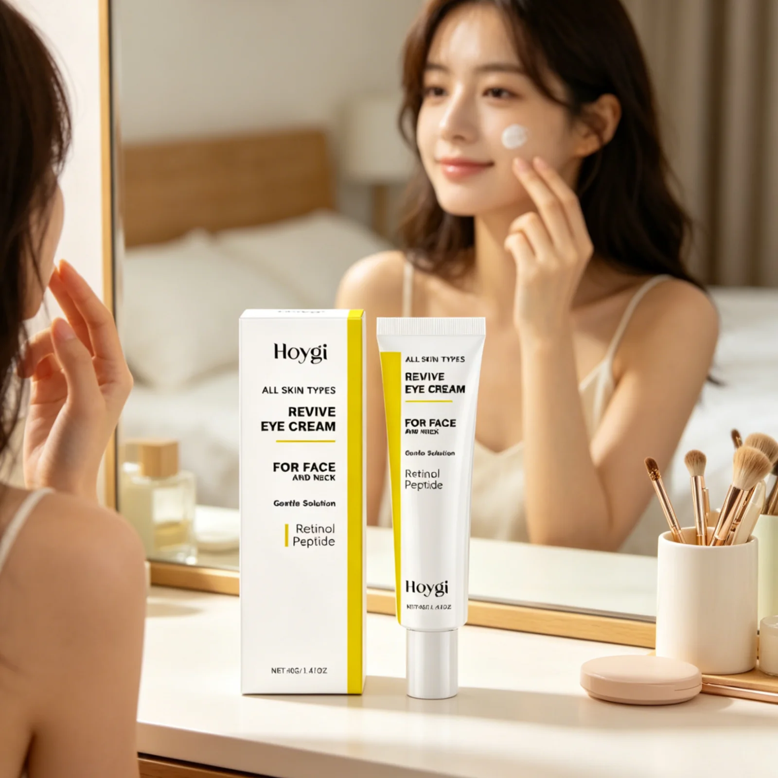 Hoygi Eye Cream Reduce Fine Lines Brightening Skin Firming Delicate Skin Moisturizing Radiance Renewal Gentle Anti Aging Cream