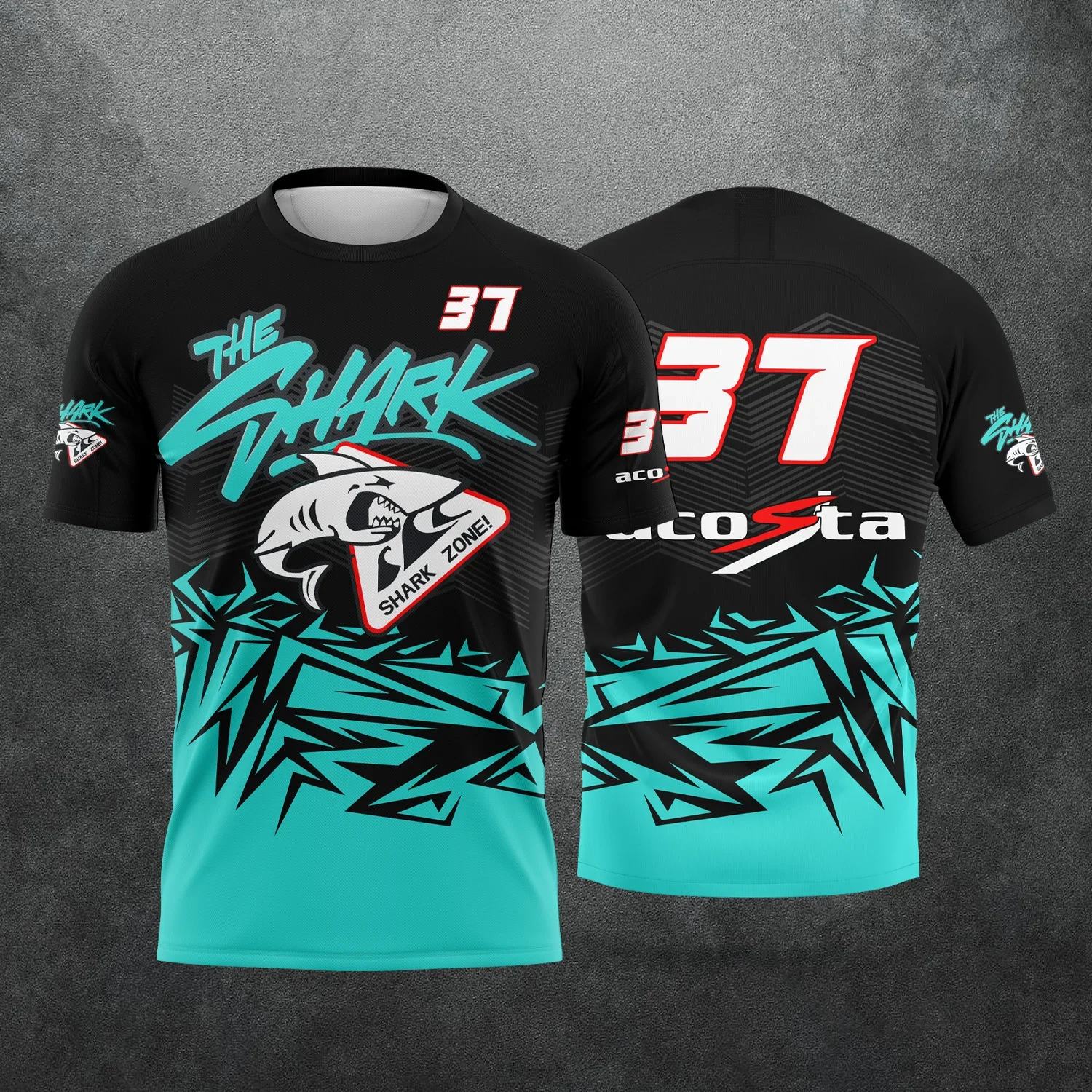 Camiseta de Fanático de Pedro Acosta 37, 2026, Diseño Gráfico de Motociclista Tiburón, Unisex, Verano, Casual, Impresión 3D