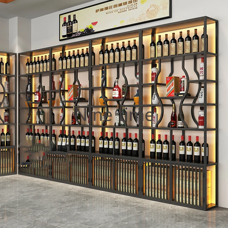 

Cocktails Industrial Bar Cabinets Placard Home Hotel Lobby Traditional Wine Racks Holder Retail Botellero Vino Outdoor Furniture