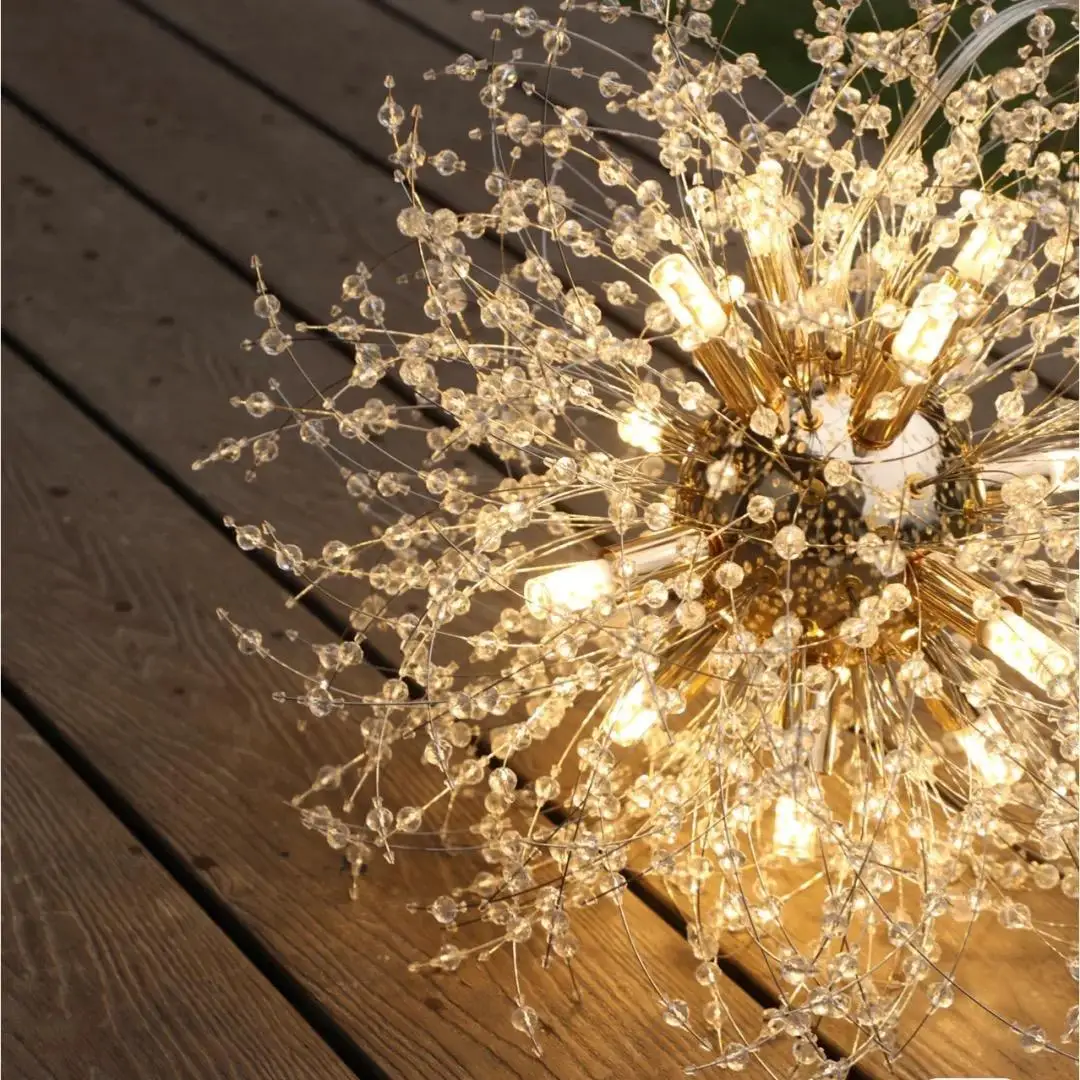 Modern LED Dandelion Chandelier Interior Decor Hanging Lamp Dining Table Kitchen Island Pendant Lamp Living Room Bar Cafe Light