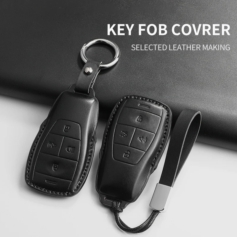 

PU Leather Car Remote Key Case For BAIC MOTO Beijing X55 X7 BJ40 BJ60 BJ90 Anti-Scratch Key Protector Shell Garnish Accessories