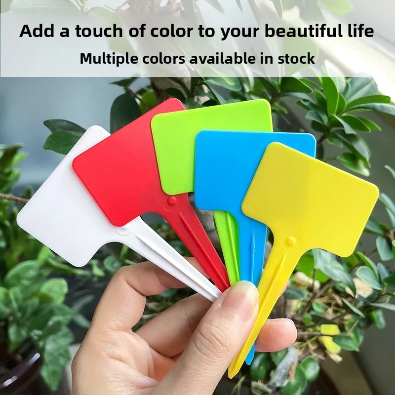 100/50Pcs Garden Labels Plant Waterproof Classification Sorting Sign Tag Ticket Plastic Writing Plate Board Plug in Card