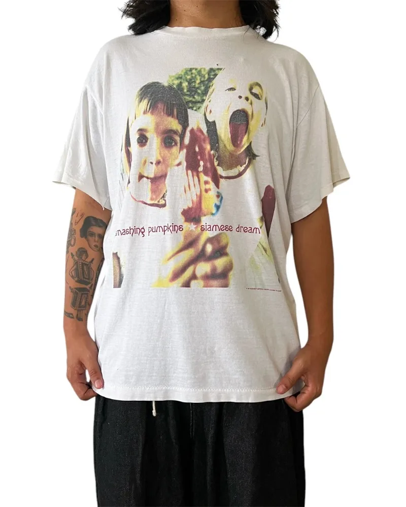 

Girl Eating Popsicle Print Saint Michael T-Shirts Men Women 1:1 Best Quality White Tee Tops T-Shirt